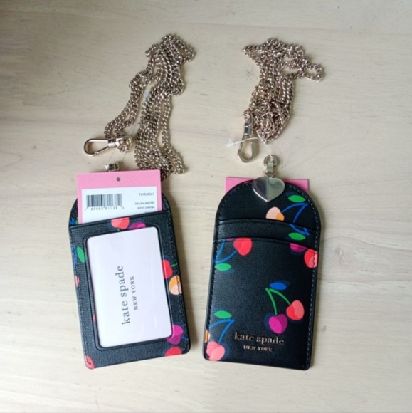 NWT Kate Spade Spencer Cherries Lanyard ID Holder - Picture 2 of 5